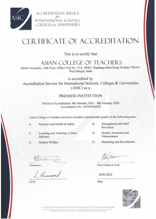ASIC Certificate of Accreditation